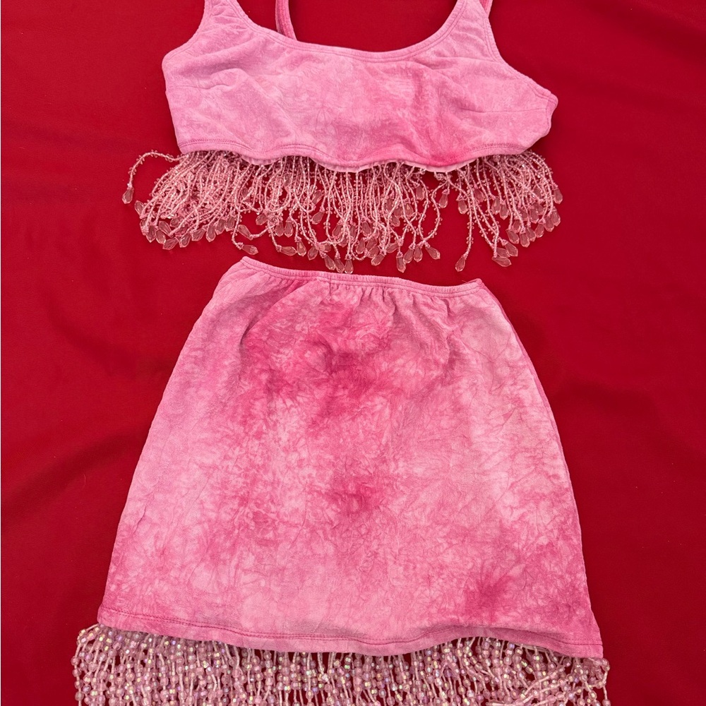 Pink Beaded Set
